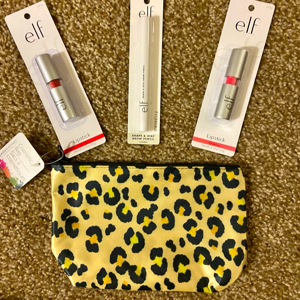 Lipsticks, Brow Pencil & Cosmetic Case
